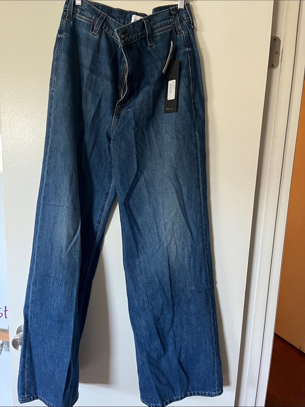 Edwin Women's Dark Blue Wide-Leg Jeans
